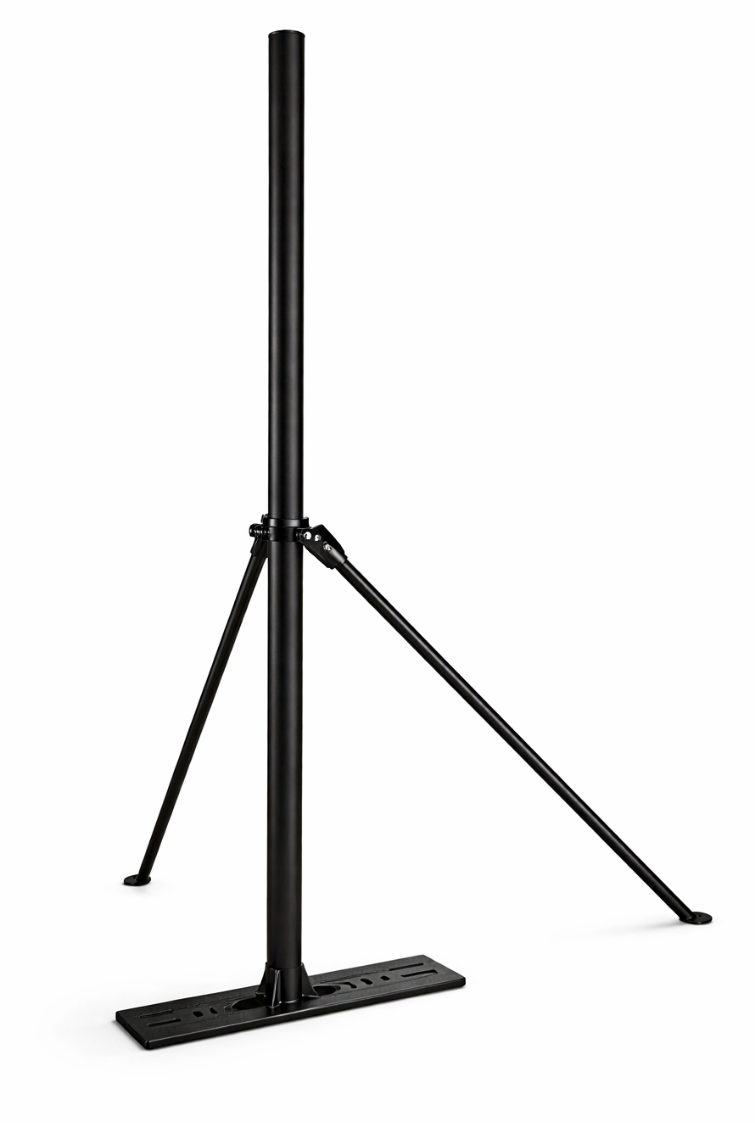 Aerial mount 1M Pole Galv - Steel Stays -Black Powdercoated GalvSteel