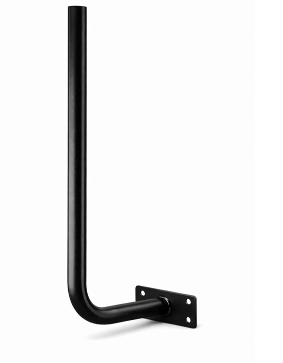 Curved Fascia Mount 500mm -Hockey Stick - Black Powdercoated HotDiped Galvsteel