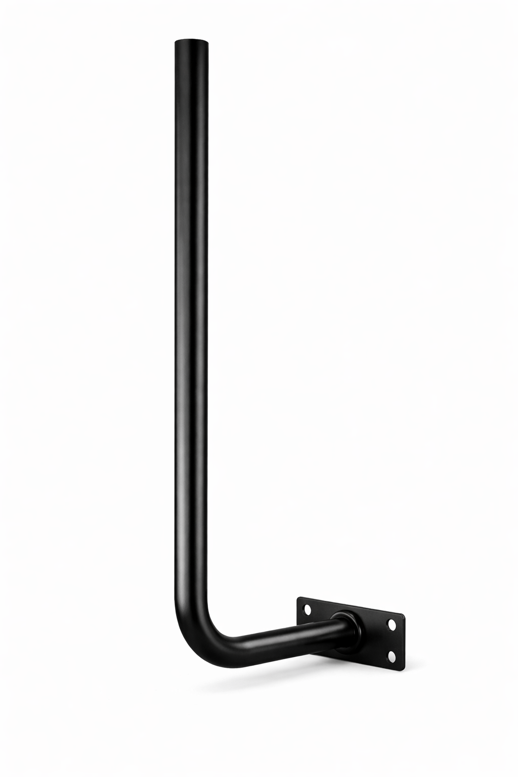 Curved Fascia Mount 1200mm- Hockey Stick - Black Powdercoated HotDiped Galvsteel