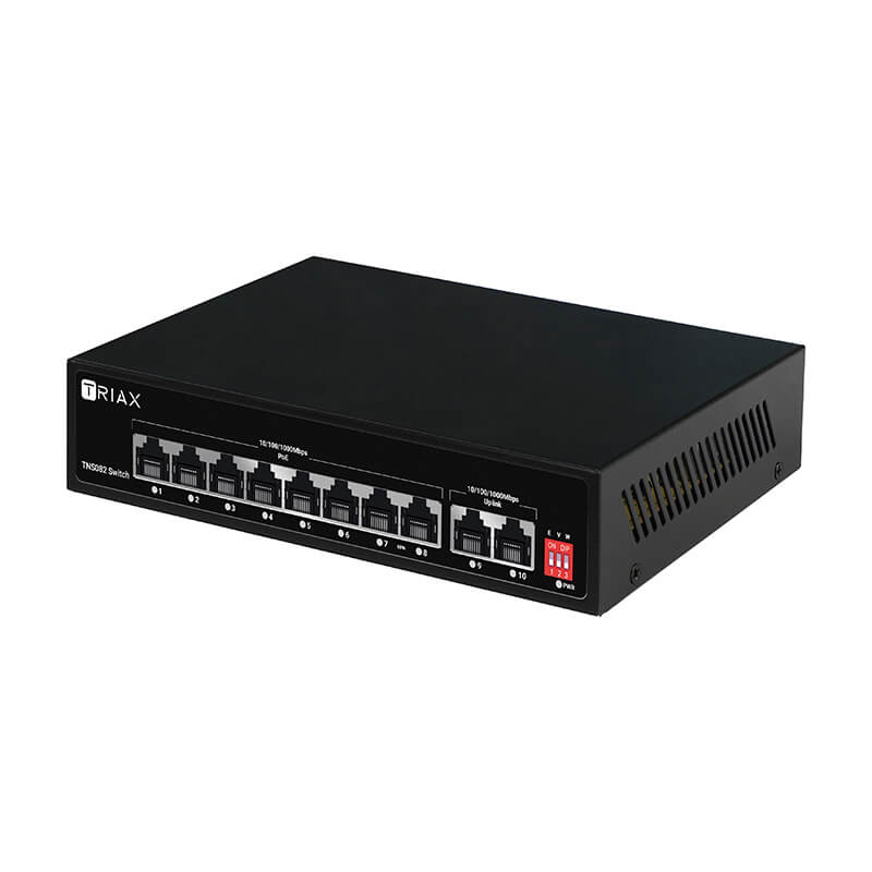 TNS082 Gigabit Ethernet Switch (8 x PoE Ports, 2 x RJ45 Uplink Ports) - Image 2
